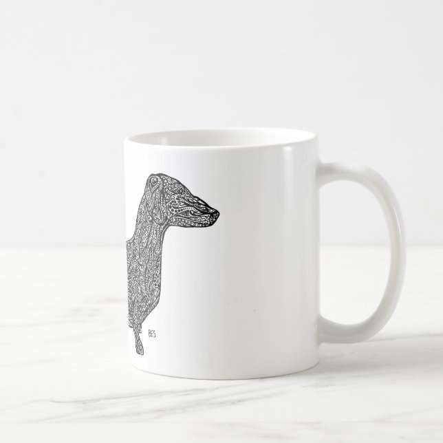Dachshund Pattern Mug (Right)