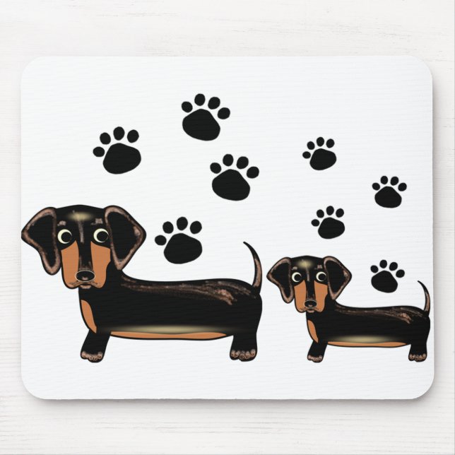 Dachshund paw dog family love mouse pad (Front)