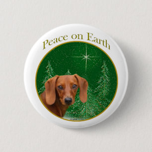 Dachshund Peace 6 Cm Round Badge