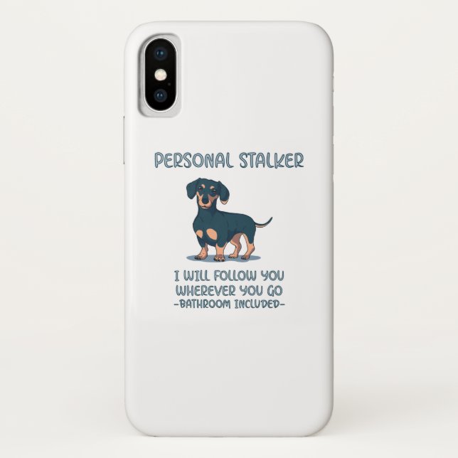 Dachshund Personal Stalker Case-Mate iPhone Case (Back)