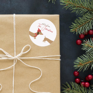Dachshund Personalised Christmas Envelope Seal