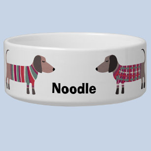 Dachshund Personalised Dog Bowl