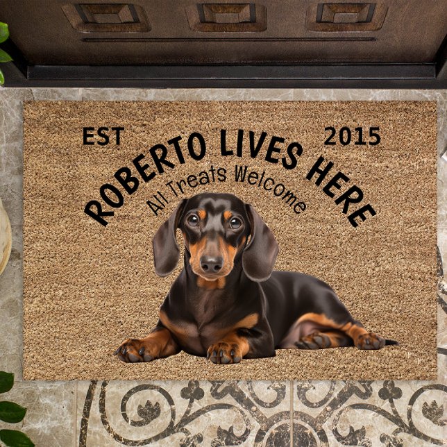 Dachshund Personalised Dog Lover Doormat (Creator Uploaded)