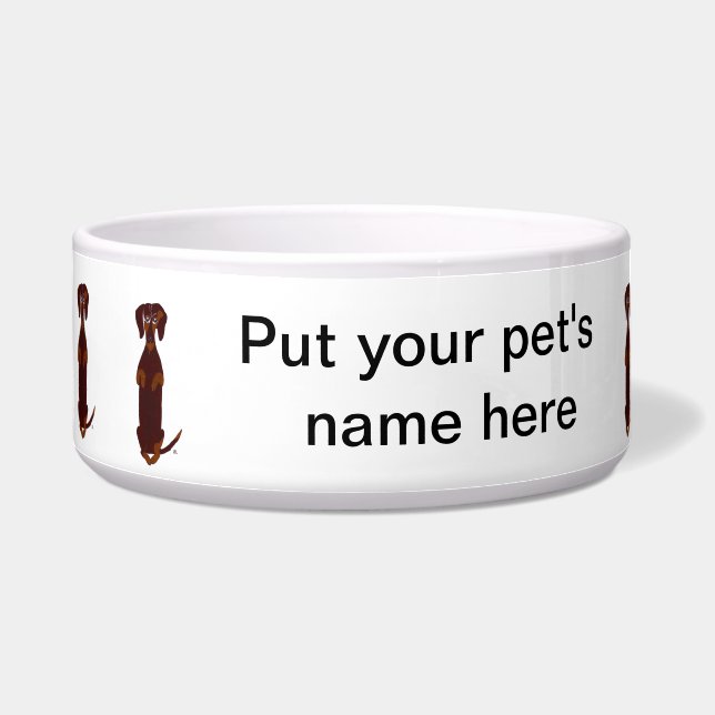 Dachshund Pet Bowl (Left)