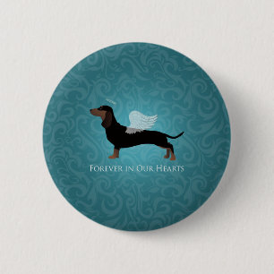 Dachshund - Pet Loss Memorial Design 6 Cm Round Badge