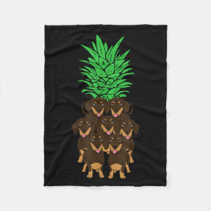 Dachshund Pineapple Lazy Diy Halloween Costume Fleece Blanket