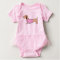 Dachshund Pink Heart One Piece Outfit for Baby