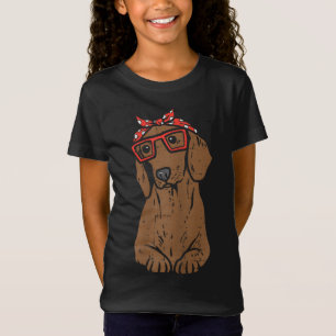 Dachshund Polka Dot Bandanna Wiener Weiner Dog Lov T-Shirt
