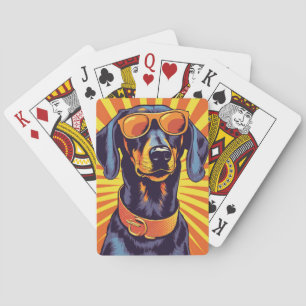 Dachshund Pop Art Playful & Vibrant Design for Dog Playing Cards