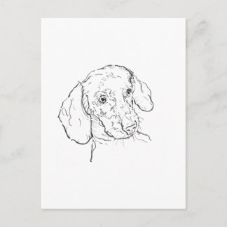 Dachshund Postcard – Sausage Dog Illustration
