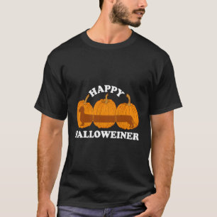Dachshund Pumpkin Shirt Costume Happy Halloweiner