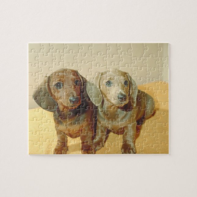 Dachshund Puppies Dog Puzzle (Horizontal)