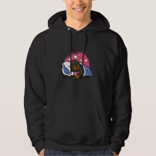Dachshund Puppies Dog Sleeping Dog Breed Cute Lo Hoodie