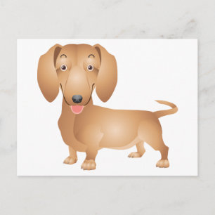 Dachshund Puppy Dog Blank Postcard