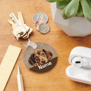 Dachshund Puppy Dog Pet Key Ring