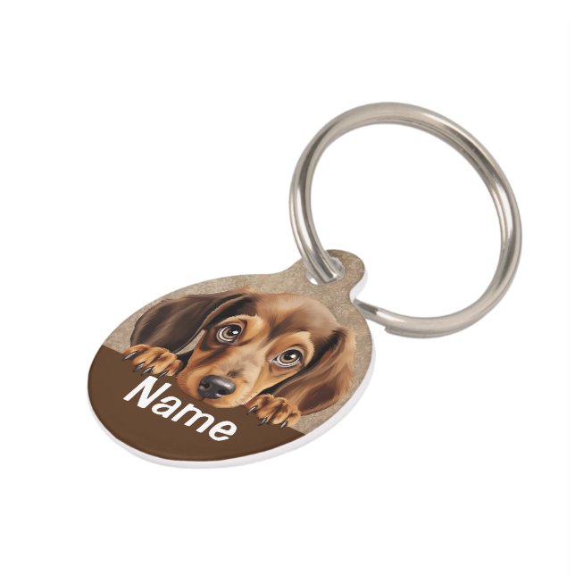 Dachshund Puppy Dog Pet  Pet Tag (Side)