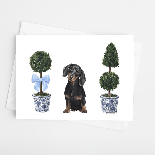 Dachshund Puppy Dog Watercolor Card (Creator Uploaded)
