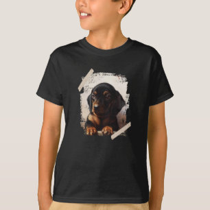 Dachshund Puppy Painting T-Shirt