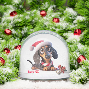 Dachshund Puppy Personalised Snow Globe