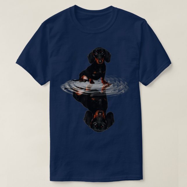 Dachshund Puppy Reflection T-Shirt (Design Front)