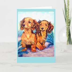Dachshund Pups Greeting Cards