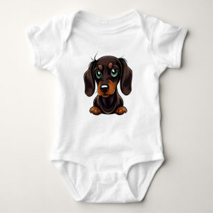 Dachshund Pup's Playtime Baby Bodysuit