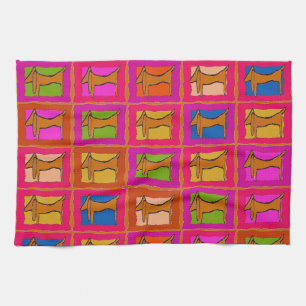 Dachshund Quilt Tea Towel