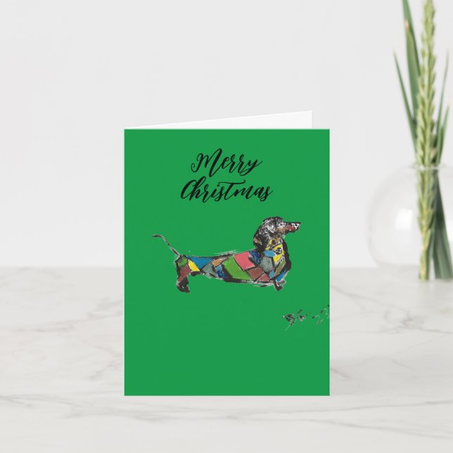 Dachshund R Holiday Card (Front)