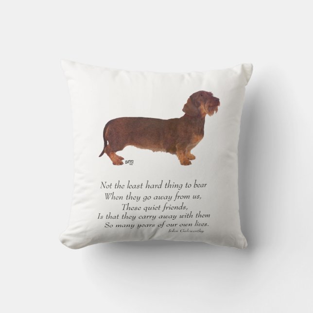 Dachshund Rainbow Bridge Cushion (Front)