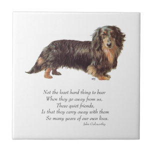 Dachshund Rainbow Bridge Tile