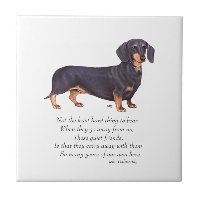 Dachshund Rainbow Bridge Tile (Front)