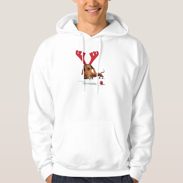 Dachshund Reindeer Hoodie (Front)