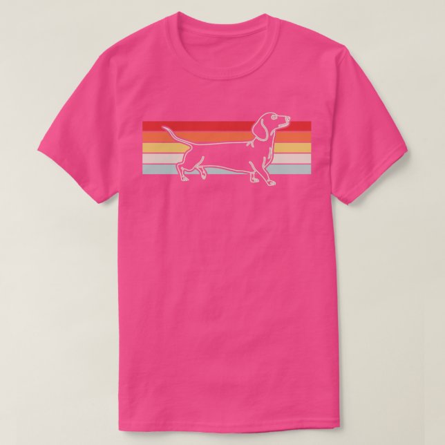 Dachshund Retro T-Shirt (Design Front)
