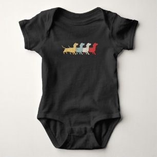 Dachshund Retro Vintage Baby Bodysuit