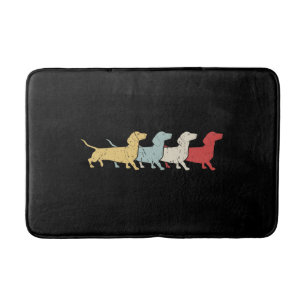 Dachshund Retro Vintage Bath Mat