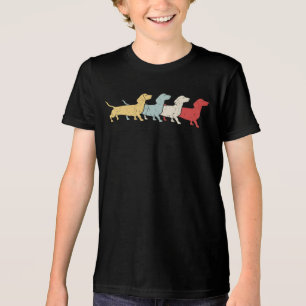 Dachshund Retro Vintage Tri-Blend Shirt