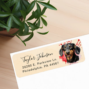 Dachshund Return Address Label
