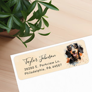 Dachshund Return Address Label