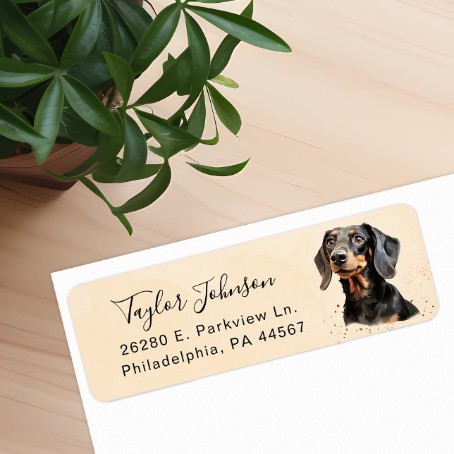 Dachshund Return Address Label (Creator Uploaded)