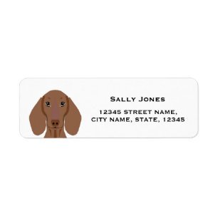 dachshund return address label - dog label