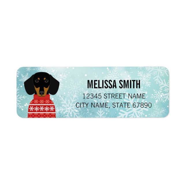 Dachshund Return Address Labels (Front)