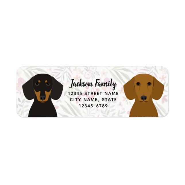 Dachshund Return Address Labels (Front)