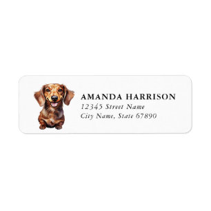 Dachshund Return Address Labels