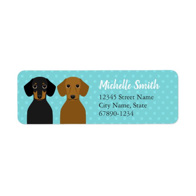 Dachshund Return Address Labels (Front)