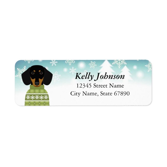 Dachshund Return Address Labels (Front)