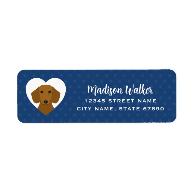 Dachshund Return Address Labels (Front)