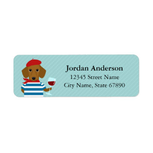 Dachshund Return Address Labels