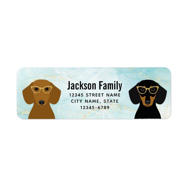 Dachshund Return Address Labels (Front)