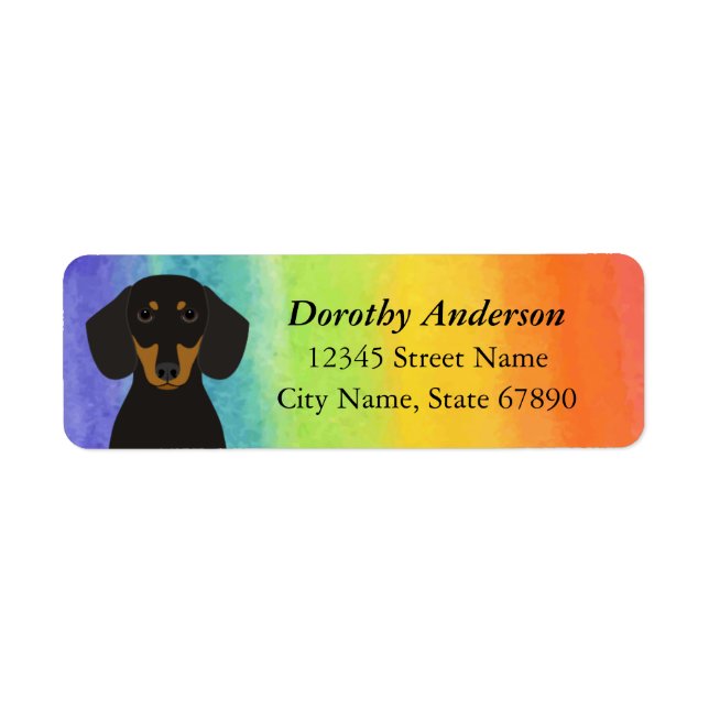 Dachshund Return Address Labels (Front)