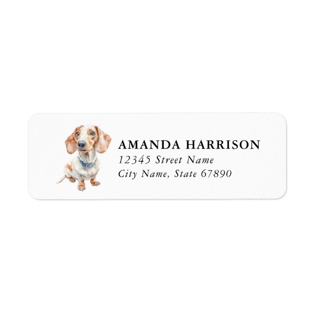 Dachshund Return Address Labels (Front)